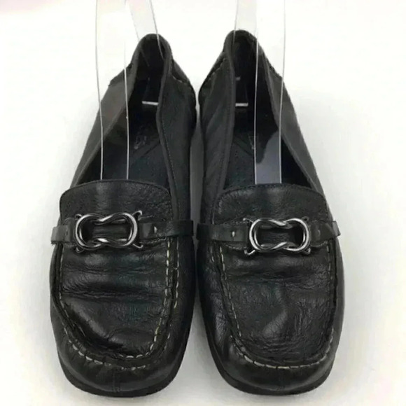Aerosoles Flats 7.5 Matter Of Fact Black Leather